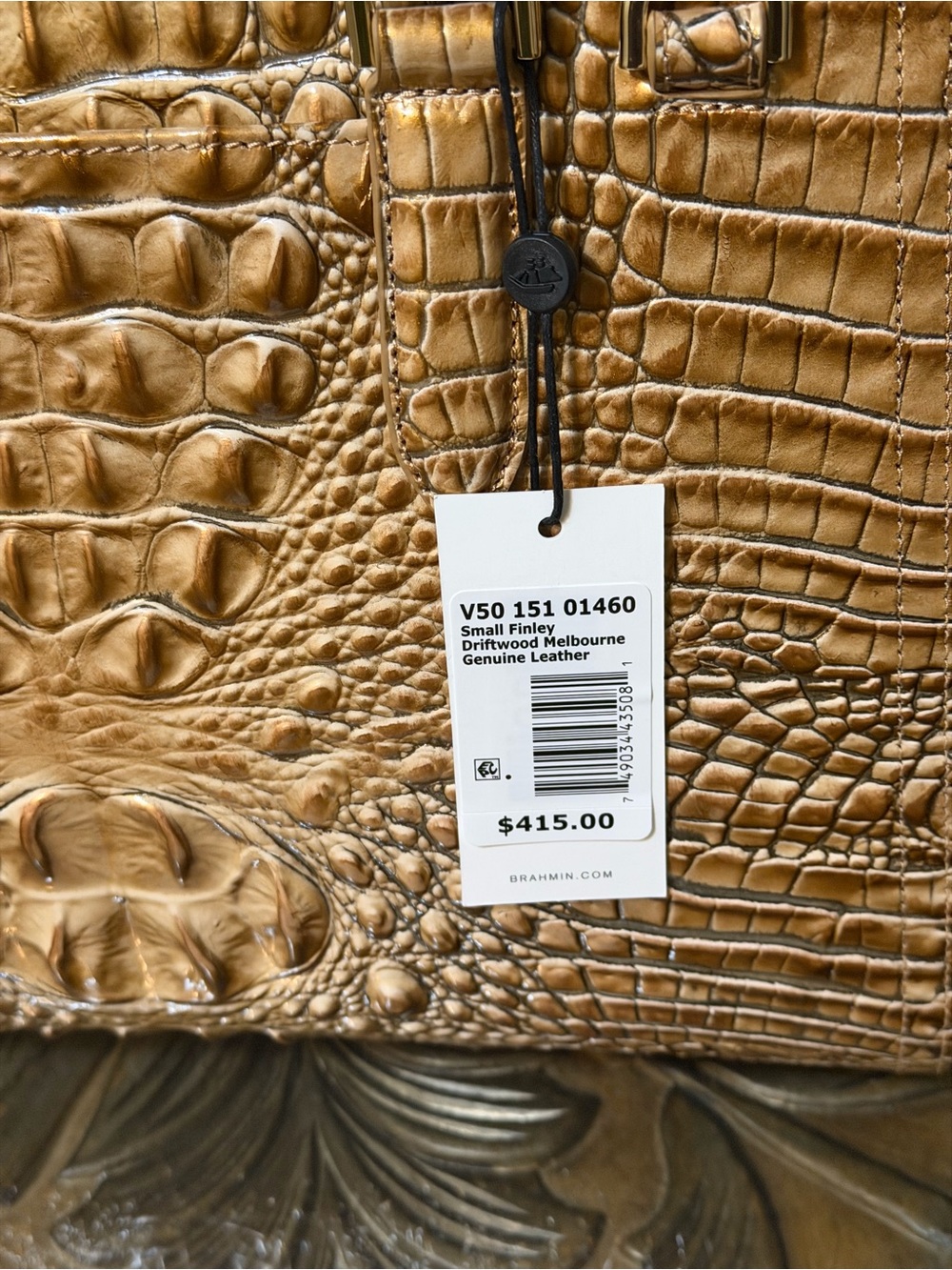 Brahmin Small Finley Satchel Driftwood with Removable Strap - Picture 9 of 14